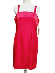 Ladies Nieman Marcus Red Silk Strapless Dressy Dress - New Old Stock - Size Large