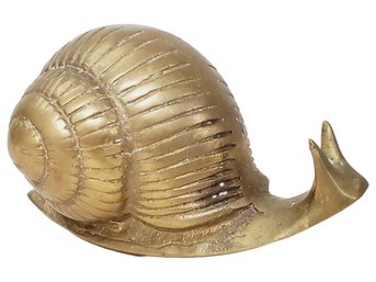 Adorable Vintage Solid Brass Decorative Snail Figurine