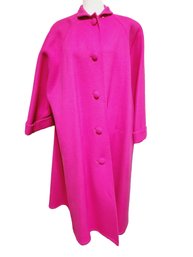 Ladies Calvin Klein Size Small Fuschia Pink Sweater Swing Coat