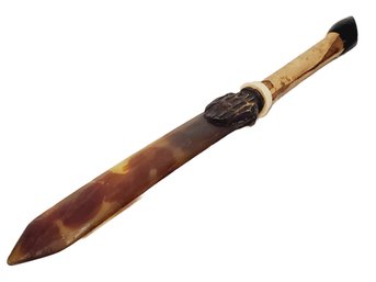 Antique Deer's Foot And Tortoiseshell Letter Opener