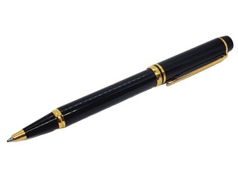 Handsome Vintage Waterman France LeMan 200 Black & Gold Rollerball Ballpoint Pen