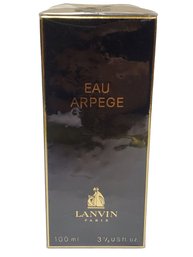 Vintage NOS Lanvin Paris Eau Arpege 100ml  3 1/3 Fl Ounce Eau De Toilette - Made In France - Sealed Box