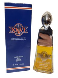 NOS Commemorative Sports Fragrances Super Bowl XXVI 1992 Men's Commemorative Cologne Decanter In Box