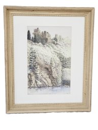 1992 Framed Robert Conrad Ledoux Artist Signed Lithograph Print 13 Of 200 - Gillette Castle Hadlyme CT