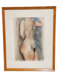 1935 Framed Orville Carroll Art Entitled Torso Femme Signed With Certificate Of Authenticity