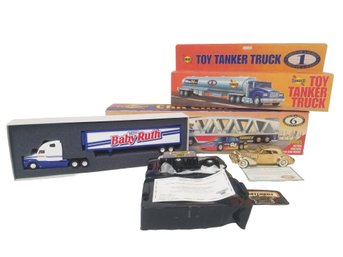 Sunoco Toy Tanker, Nestle Baby Ruth, Matchbox Collectors Guild Truck & 1937 Cord 812 - NOS