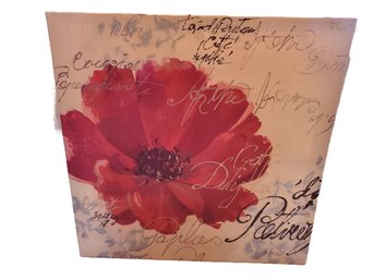 Large Red Poppy Canvas On Frame Wall Art