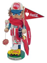 1998 Steinbach Germany Kurt Adler The Coca Cola Fan Nutcracker With Original Box (lot W)