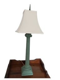 Green Metal Column Working Table Lamp