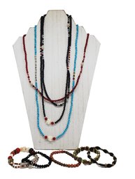 Ladies Beaded Necklaces & Stretchy Beaded Bracelets ( Bag BB)