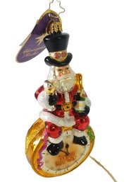 Christopher Radko Hand Blown Glass 2014 Happy New Year Santa Claus Christmas Ornament W/tag (Lot LL)