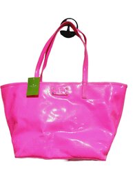 KATE SPADE Hot Pink Fuschia Small Harmony Heart Punched Design Tote Bag - With Tags