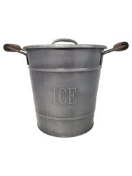 Metal Lidded Ice Bucket - With Plastic Lined - Hand Made In Turkey