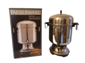 Vintage Farberware Stainless Steel 18-55 Cup Coffee Urn  With Original Box