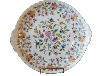 Minton Haddon Hall Oval Platter With Box Bone China White Floral Pattern