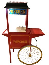 Antique Style The Nineteen Eleven Co Popcorn Machine Wheeled Cart