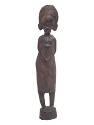Vintage Ebony Wood Carved African Figurine