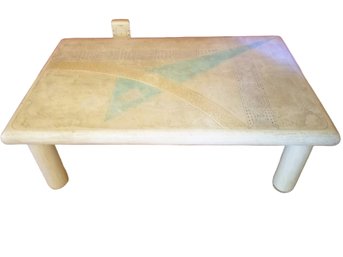 1980's J. Berdou Art Postmodern Coffee Table - Signed