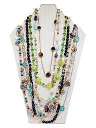 Great Selection Of Ladies Beaded Fashion Necklaces - Including MK, Chico's & Chaps   (Lot 4)