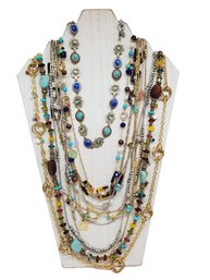 Grouping Of Ladies Costume Fashion Jewelry Necklaces - Including Lucky Brand, Anne Klein & More (Lot 5)
