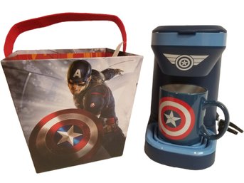 Captain America Coffee Maker & Marvel Paperboard Bucket