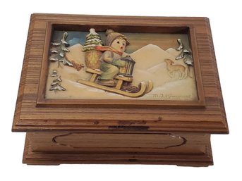 Vintage First Edition The Four Seasons Series Ride Into Christmas Hummel Music Box 6363 Of 10000