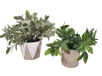 Potted Faux Greenery Small Decorative Plants