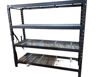 Shelving Unit Heavy Duty Steel Black Powder Coat