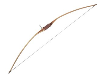 Left-handed Adirondack Hunter Longbow With Leather Wrapped Handle  66'