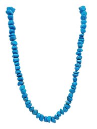 28 Inch Ladies Chunky Turquoise Stone Necklace