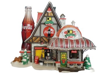 2002 Retired Department 56 North Pole Series COCA COLA Fizz Factory Lighted House In Original Box