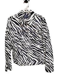 Ladies Jones New York Signature Zebra Stripe Ladies Size Extra Large Stretch Jacket