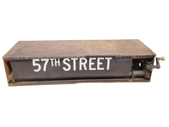 Vintage 1930s New York City -Coney Island, 57th Street & More Two Sided Subway Roll Sign Box-Working