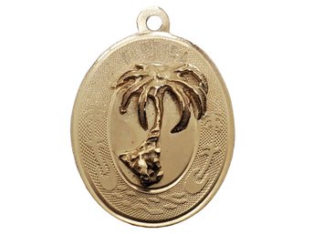 Vintage 14K Yellow Gold Florida Palm Tree Charm 1.1 DWT (Bag B)