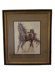 Framed 'Easy Canter' Art Print By Karen Dupre