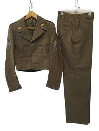 Vintage Korean War Original U.S. Army Uniform With Pins - Size 38R