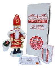 Vintage Steinbach Germany St. Nicholas Handcrafter Nutcracker With COA In Original Box (lot F)