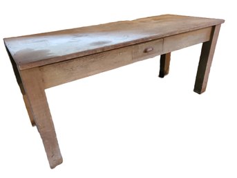 Vintage Solid Heavy Hardwood Oblong Table