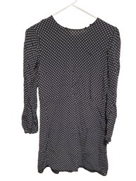 Ladies THEORY Size 6 Black & White Polka Dot Dress