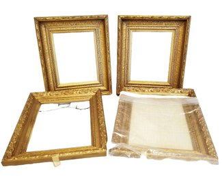 Vintage Lot Of Four Wood Carved Ornate Frames