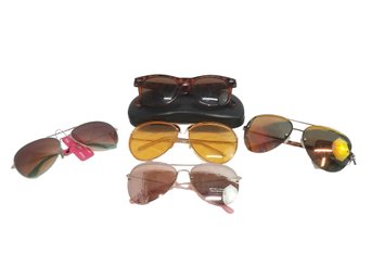 Five Pairs Ladies Fashion Sunglasses & Ray Ban Case