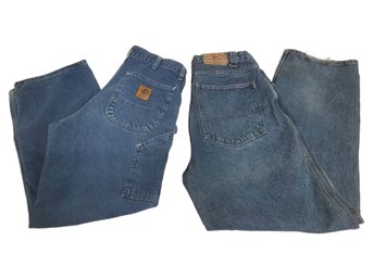 Men's Carhartt Carpenters Jeans & U.S. Polo Assn Denim Jeans - Size 34W & 32W