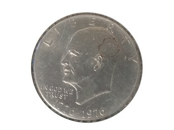 Eisenhower 1776-1976 Liberty Bell Moon Silver $1 US Bicentennial Coin