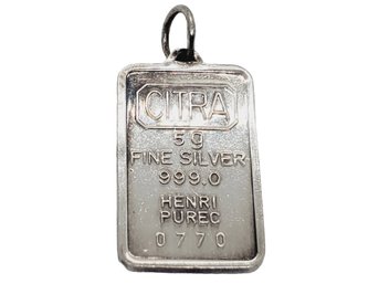 Citra 5 Grams 999.0 Fine Silver Henri Purec 0770 Pendant (Bag C)