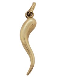 Vintage 14K Yellow Gold Italian Good Luck Horn Corno Cornicello Pendant (Bag D)