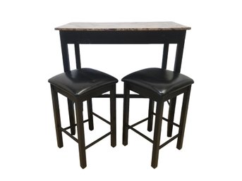 DHP Devyn 3-Piece Faux Marble Pub Dining Set