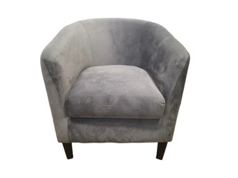 Gray Velour Club Chair