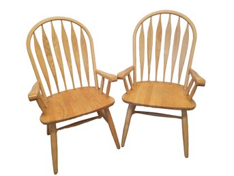 Pair Of Oak Dining Chairs