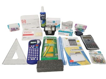 Office Supplies: Paper Clips, Index Cards, Push Pins, Tag Maker & More
