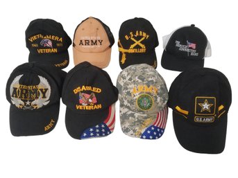 8 Army & Veteran Themed Baseball Hat Caps Adjustable   #3